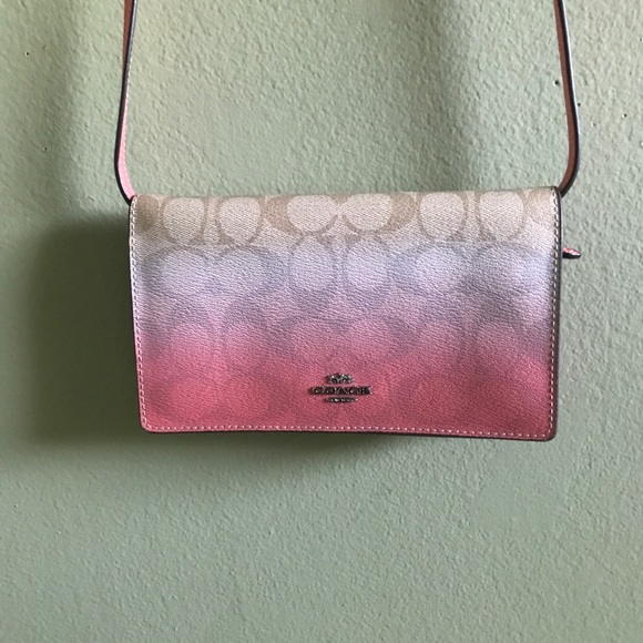 Coach Signature Leather Crossbody Mini Convertible Clutch Bag - Picture 12 of 14